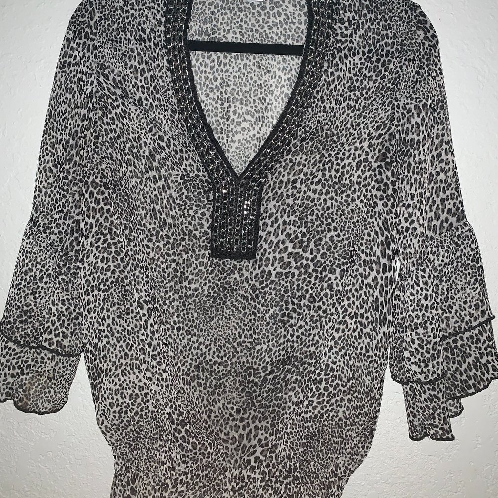 Cach'e leopard print top